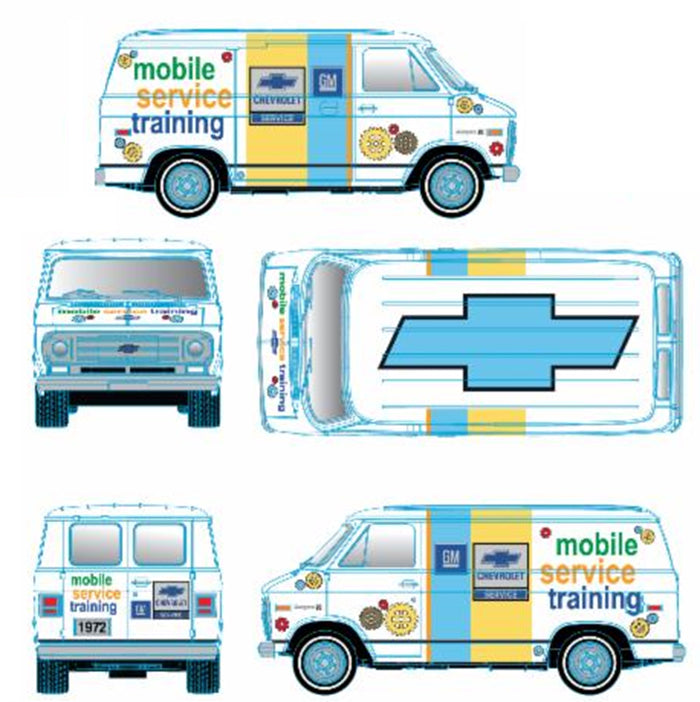 1972 Chevrolet G10 Van "Training Wheels"  (M2 Machines 31500-HS64)