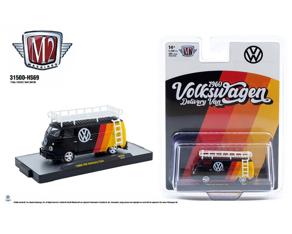 M2 Machines - 1960 Volkswagen Delivery Van – Black – Hobby Exclusive 31500-HS69