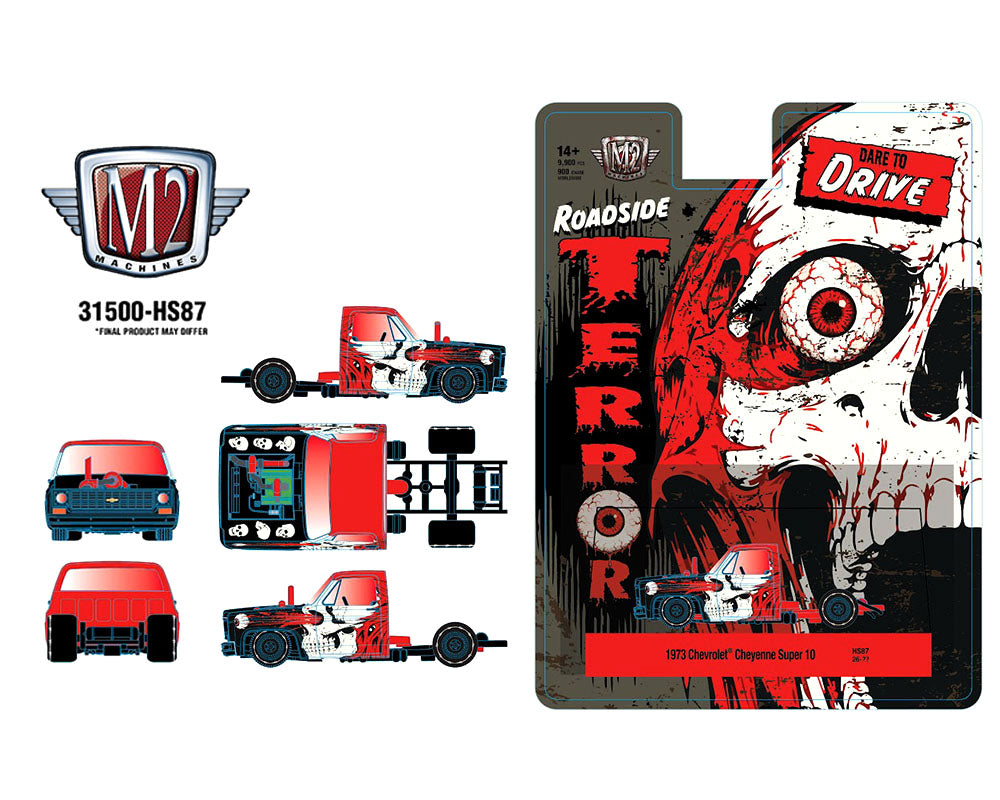 (PRE-ORDER 2026) M2 Machines 1:64-1973 Chevrolet Cheyenne Super 10 Dare To Drive Terror Series  31500-HS87