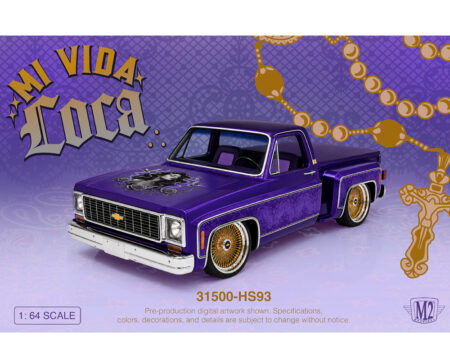 (PRE-ORDER 2027) M2 Machines 1:64 1973 Chevrolet Cheyenne 10 Stepside Mi Via Loca – Hobby Exclusive – 31500-HS93