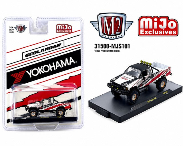 (PRE-ORDER 2026) M2 Machines 1:64 1985 Toyota 4×4 Off-Road Pickup Yokohama Geolandar 31500-MJS101