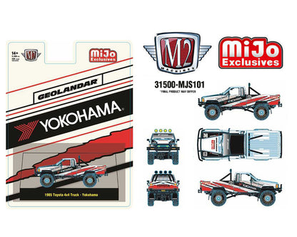 (PRE-ORDER 2026) M2 Machines 1:64 1985 Toyota 4×4 Off-Road Pickup Yokohama Geolandar 31500-MJS101
