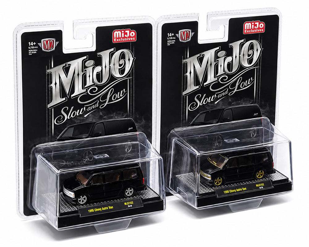M2 Machines 1:64-1995 Chevrolet Astro Van Custom Slow Low – Black 31500-MJS102