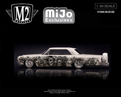 (PRE-ORDER 2026) M2 Machines 1:64 1964 Chevrolet Impala SS Hard Top Lowrider Dias De Los Muertos Pearl White 31500-MJS106