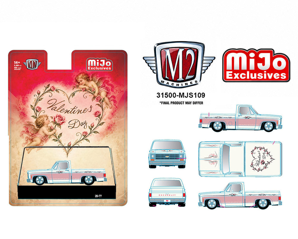 (PRE-ORDER 2027) M2 Machines 1:64 Chevrolet C10 Silverado Custom 1978 – Édition Saint-Valentin – Exclusivité MiJo 31500-MJS109