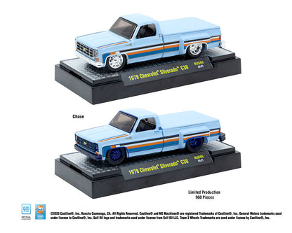 M2 Machines-1978 Chevrolet Silverado 30 Custom-Gulf 31500-MJS86