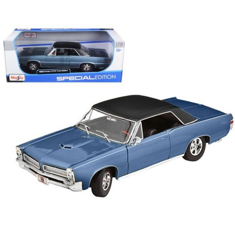 1965 Pontiac GTO Hurst Metallic Blue – Maisto 1:18 (31885/blue-maisto)