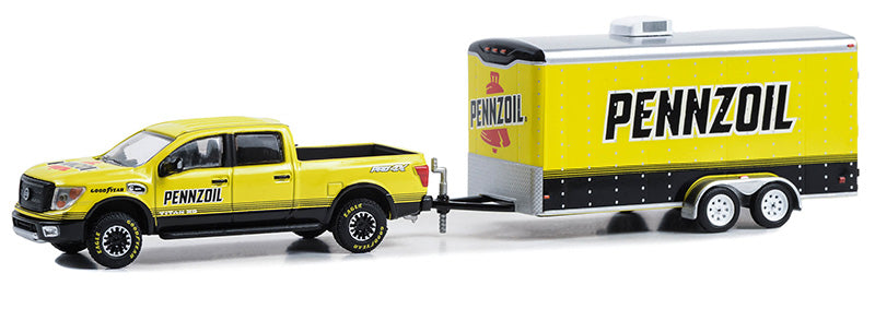 Pennzoil - 2018 Nissan Titan XD Pro-4X with Enclosed Car Hauler Hitch &amp; Tow Series 30