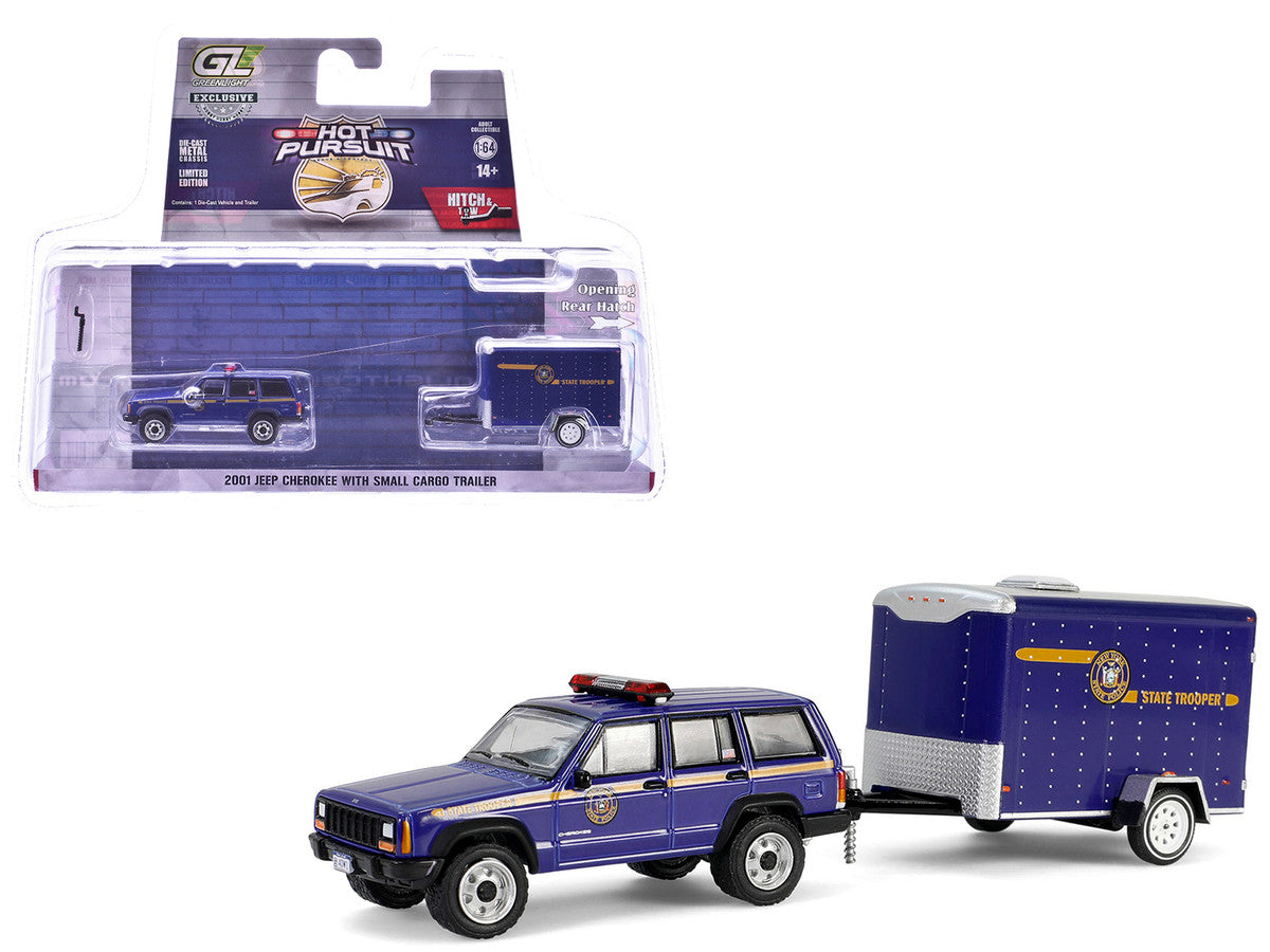 New York State Police - 2001 Jeep Cherokee with Small Cargo Trailer GL32315-B