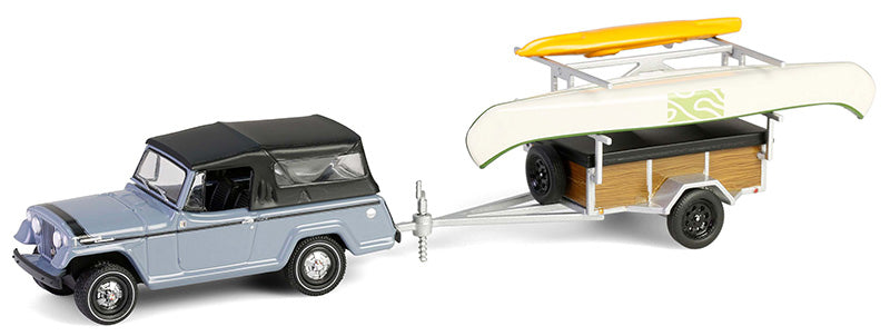 1968 Jeep Jeepster Commando SC-1 in Gray with Canoe Trailer, Canoe Rack, Canoe and Kayak GL32320-B