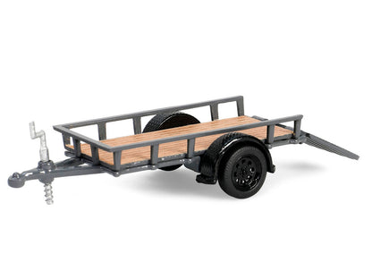 2021 Ford Bronco Black Diamond in Velocity Blue GL32320-C Metallic with Utility Trailer and Motorcycle