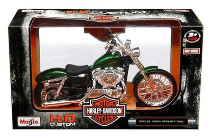 Maisto 1:12 2013 Harley-Davidson XL1200V Seventy-Two – Green – 32335GRN-maisto