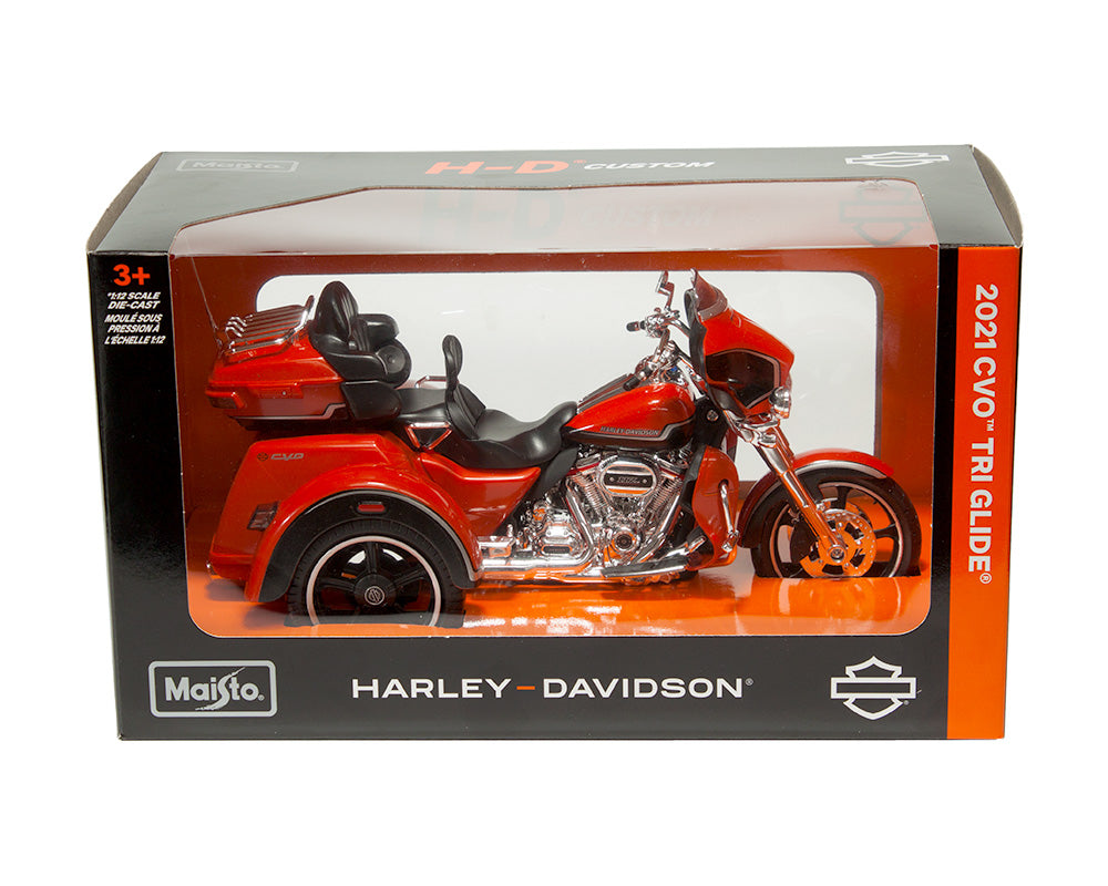 Maisto 1:12 2021 Harley-Davidson CVO Tri Glide – Orange – 32337-maisto