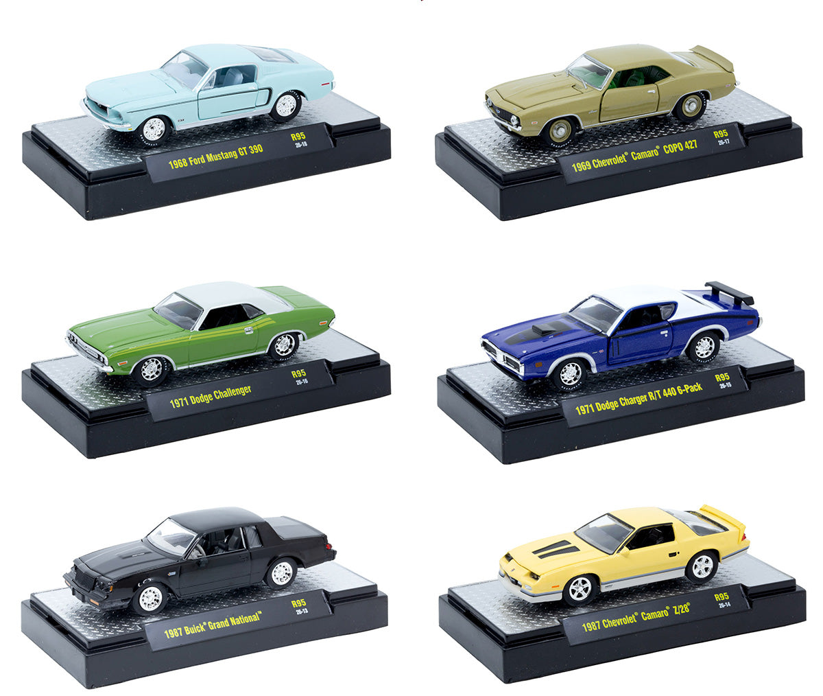 M2 Machines 1:64 Ensemble-Set Detroit-Muscle Release 95 Assortment (32600-95)
