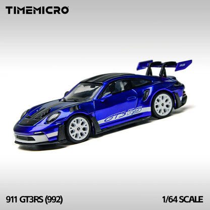 TimeMicro 1/64-Persche 911 (992) GT3 RS- Marino Blue TM644643