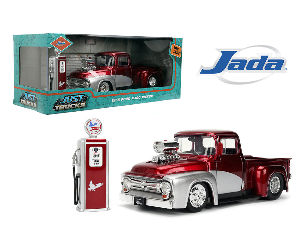 1956 Ford F-100 Pickup with Gas Pump