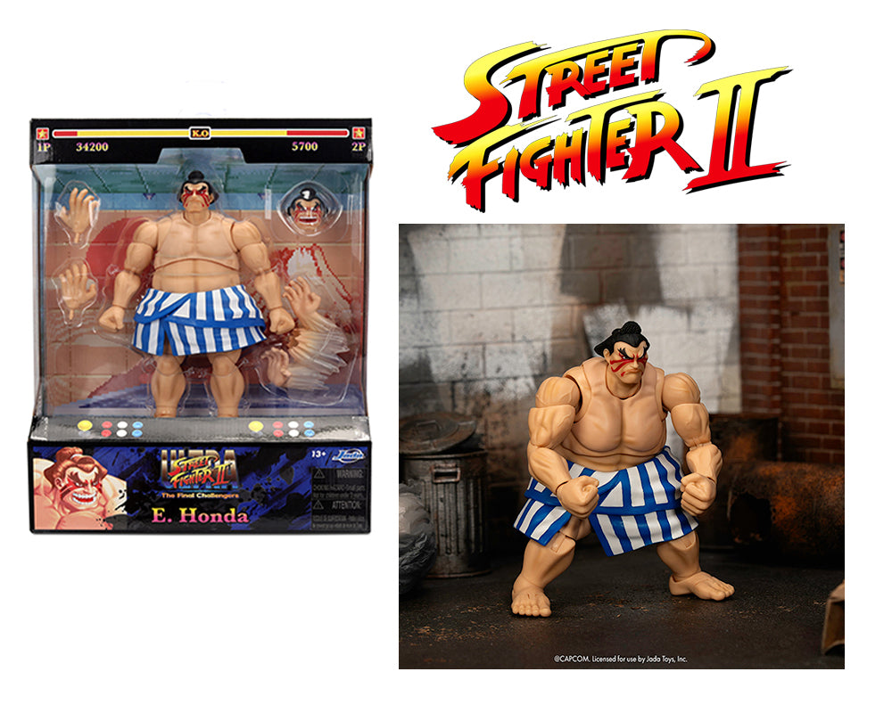 Jada Action Figure 6″ Street Fighter 2 Deluxe The Final Challengers E. Honda