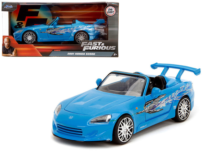 2001 Honda S2000 Convertible Blue with Graphics &quot;Fast &amp; Furious Remix&quot;