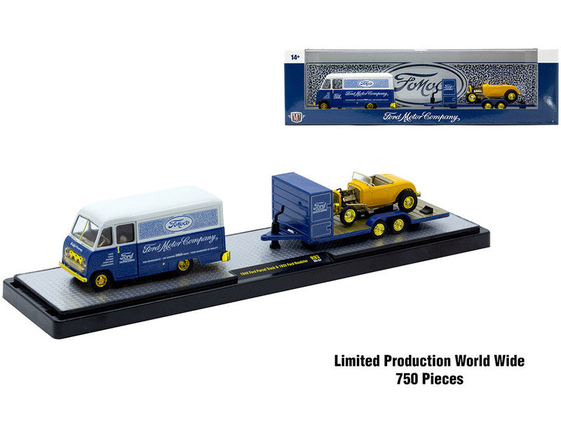 CHASE CARS-1948 Ford Parcel Truck &amp; 1932 Ford Roadster (CHASE-36000-93A) (M2 Machines Auto-Haulers Release 93)