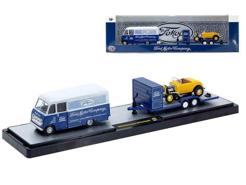 1948 Ford Parcel Truck &amp; 1932 Ford Roadster (36000-93A) (M2 Machines Auto-Haulers Release 93)