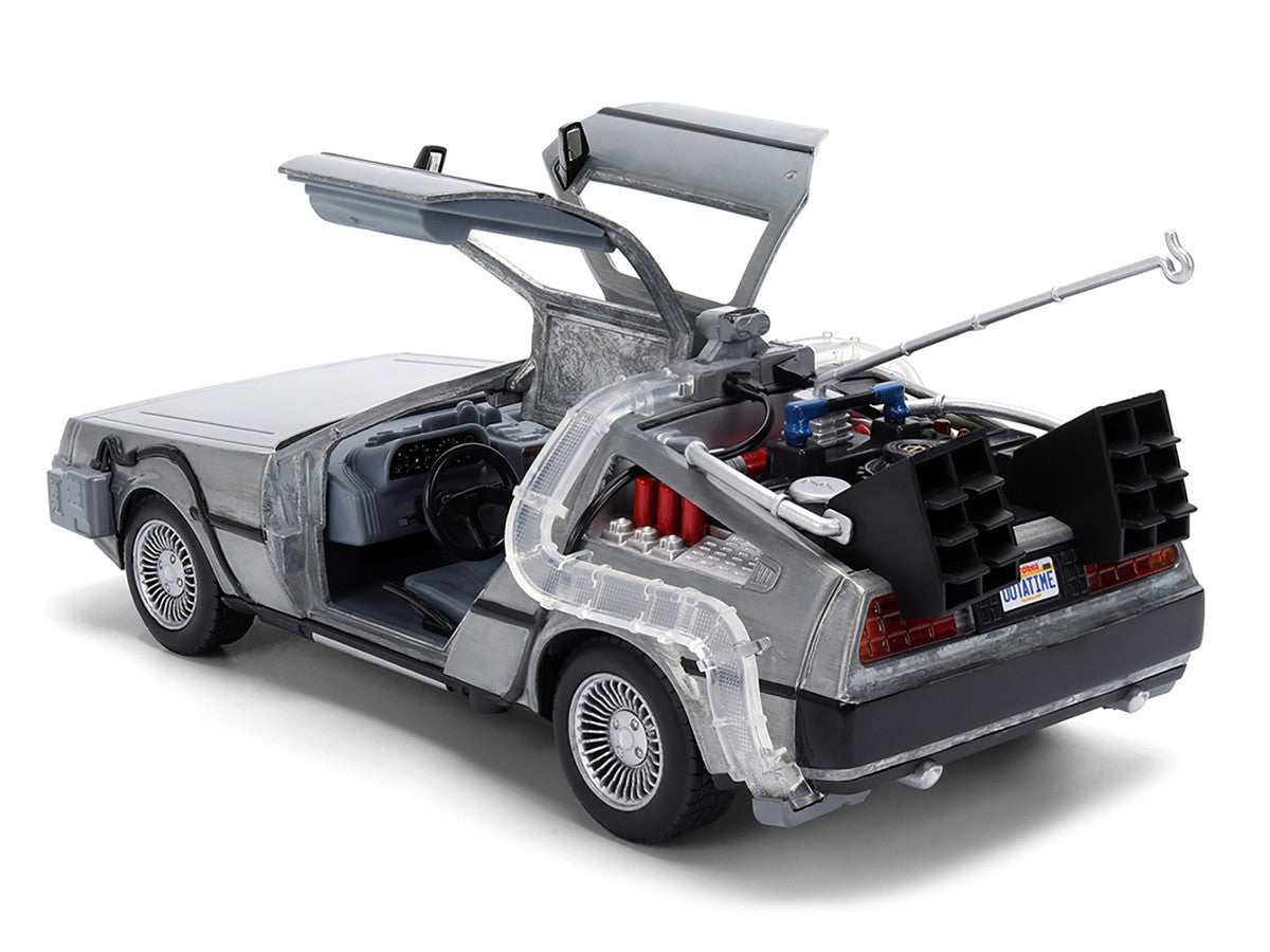 DeLorean Brushed Metal Time Machine "Back to the Future" (1985) "40th Anniversary"