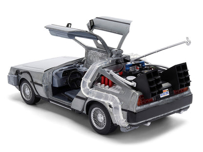 DeLorean Brushed Metal Time Machine "Back to the Future" (1985) "40th Anniversary"