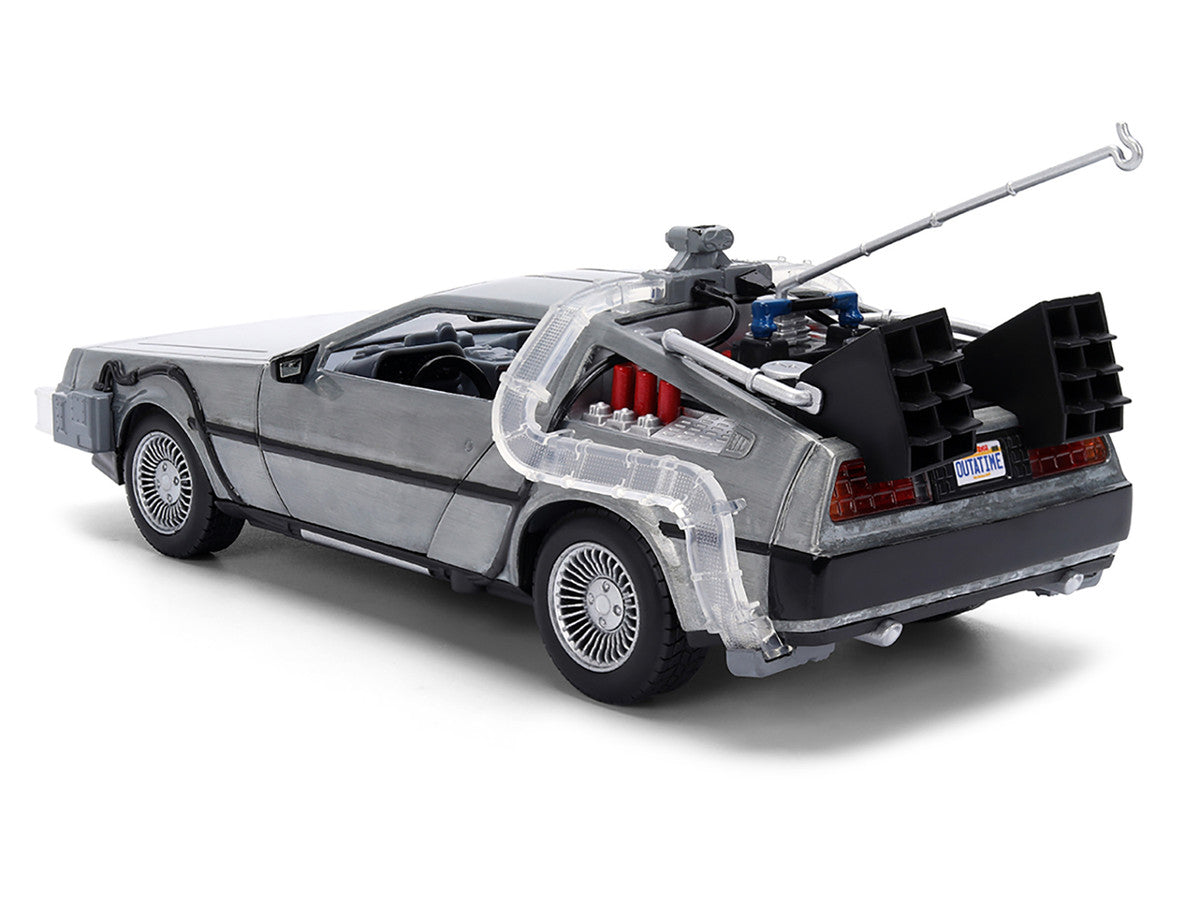 DeLorean Brushed Metal Time Machine "Back to the Future" (1985) "40th Anniversary"