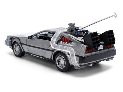 DeLorean Brushed Metal Time Machine "Back to the Future" (1985) "40th Anniversary"