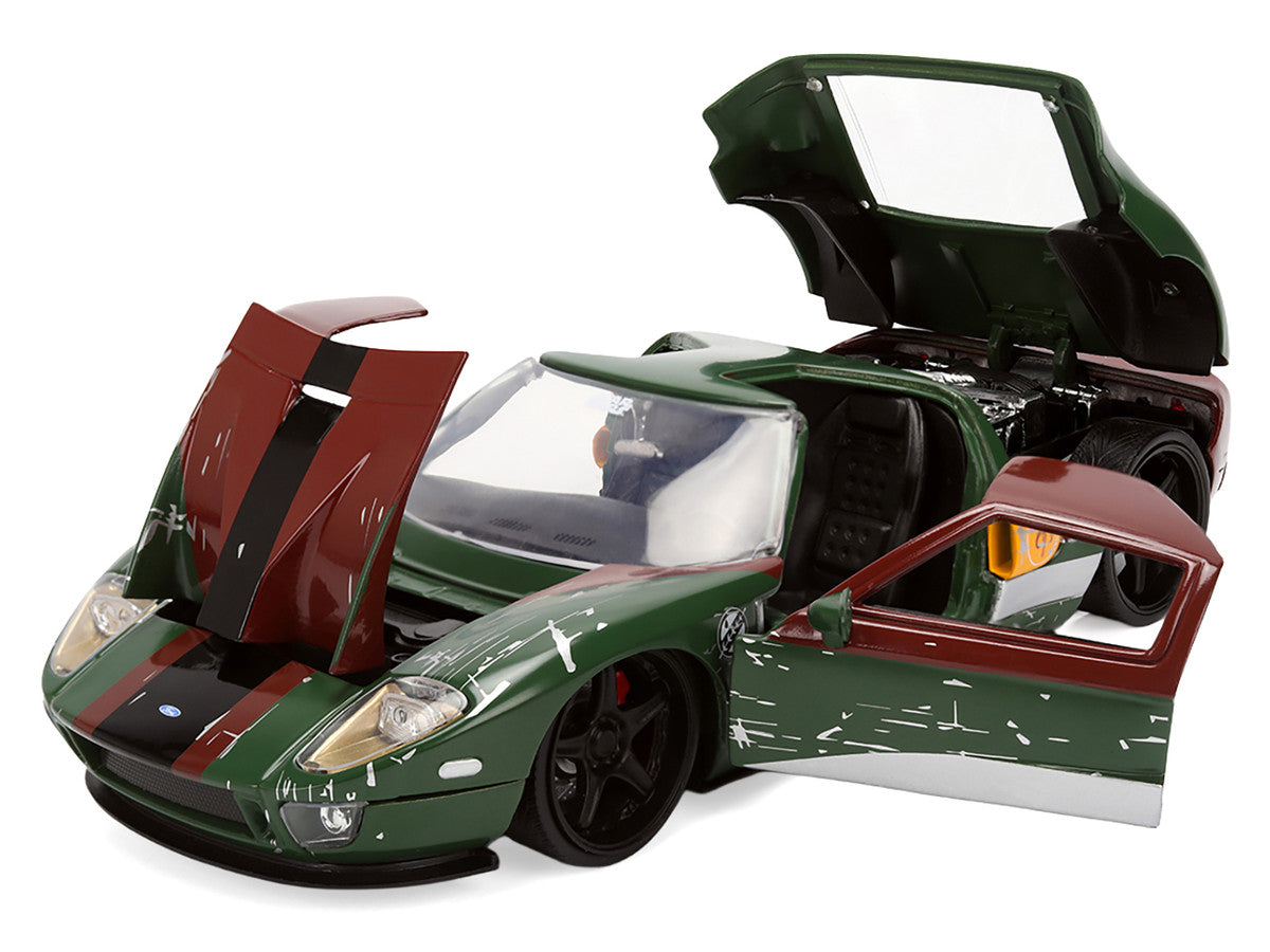 Star Wars Boba Fett and 2005 Ford GT – Green/Damaged