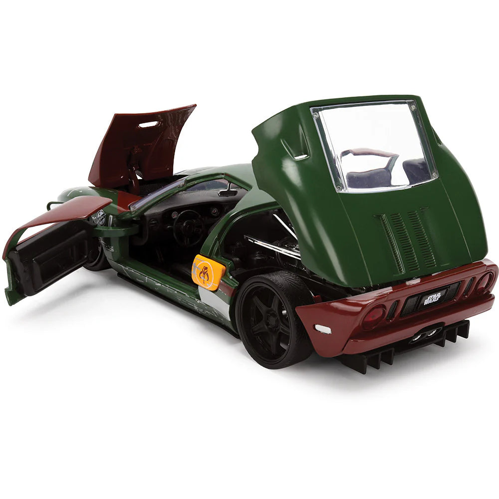 Star Wars Boba Fett and 2005 Ford GT – Green/Damaged