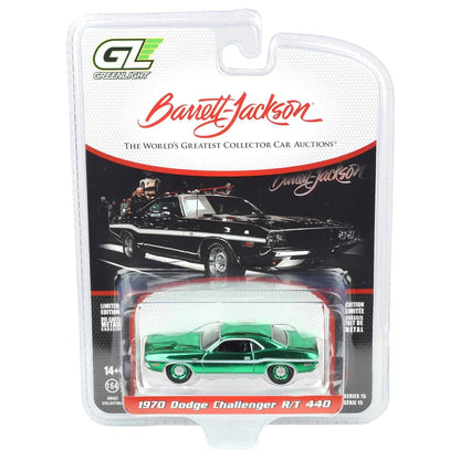 CHASE CAR GreenLight 1:64 Dodge Challenger R/T 440 1970 – Barrett-Jackson Series 15 – Chrome vert – GL37320-D-CHASE