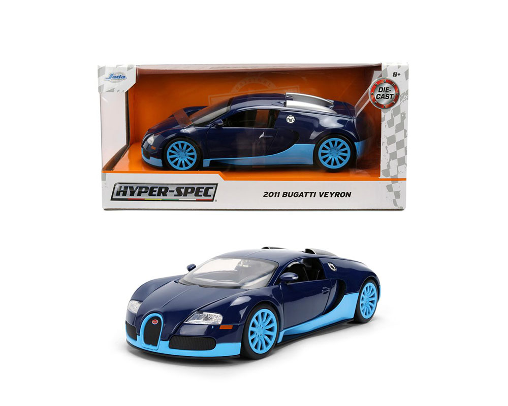 Jada 1:24 2011 Bugatti Veyron – Blue – Hyper-Spec – JD37643