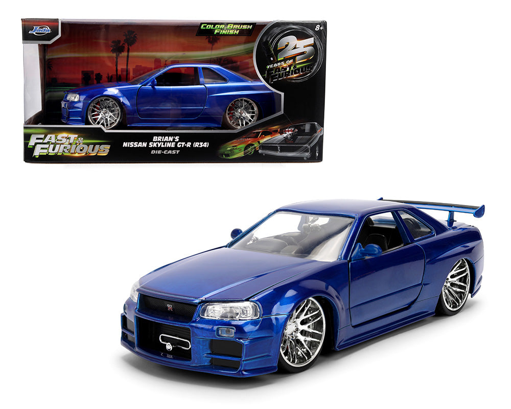 Nissan Skyline GT-R (R34) Bleu Finition Brossée 25e anniversaire de Fast &amp; Furious