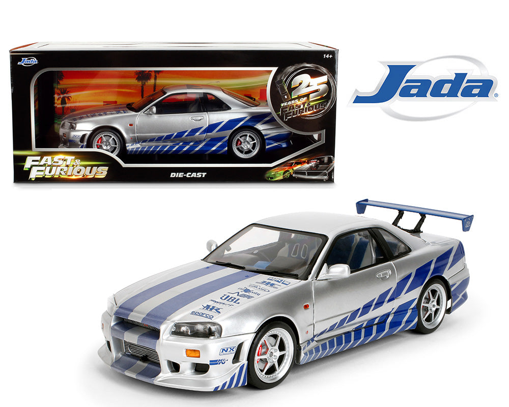 (PRE-ORDER 2026) Jada 1/18-Fast &amp; Furious Brian’s Nissan Skyline GT-R (R34)