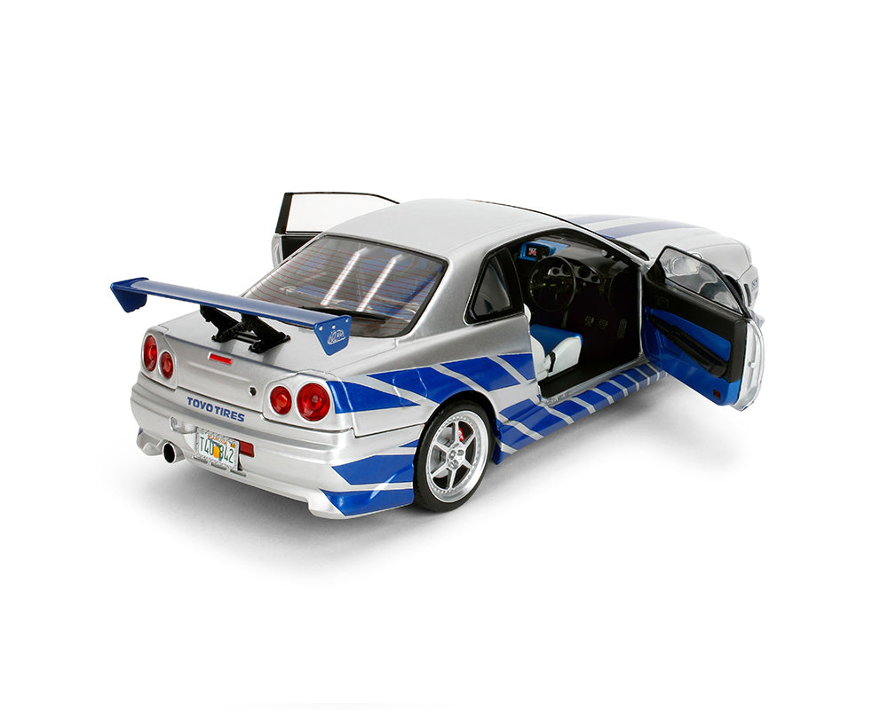 (PRE-ORDER 2026) Jada 1/18-Fast &amp; Furious Brian’s Nissan Skyline GT-R (R34)