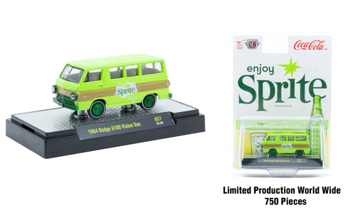 CHASE CARS-1964 Dodge A100 Vision Van – Sprite theme (CHASE-52500-A57-B) (M2 Machines Coca-Cola Release A60)