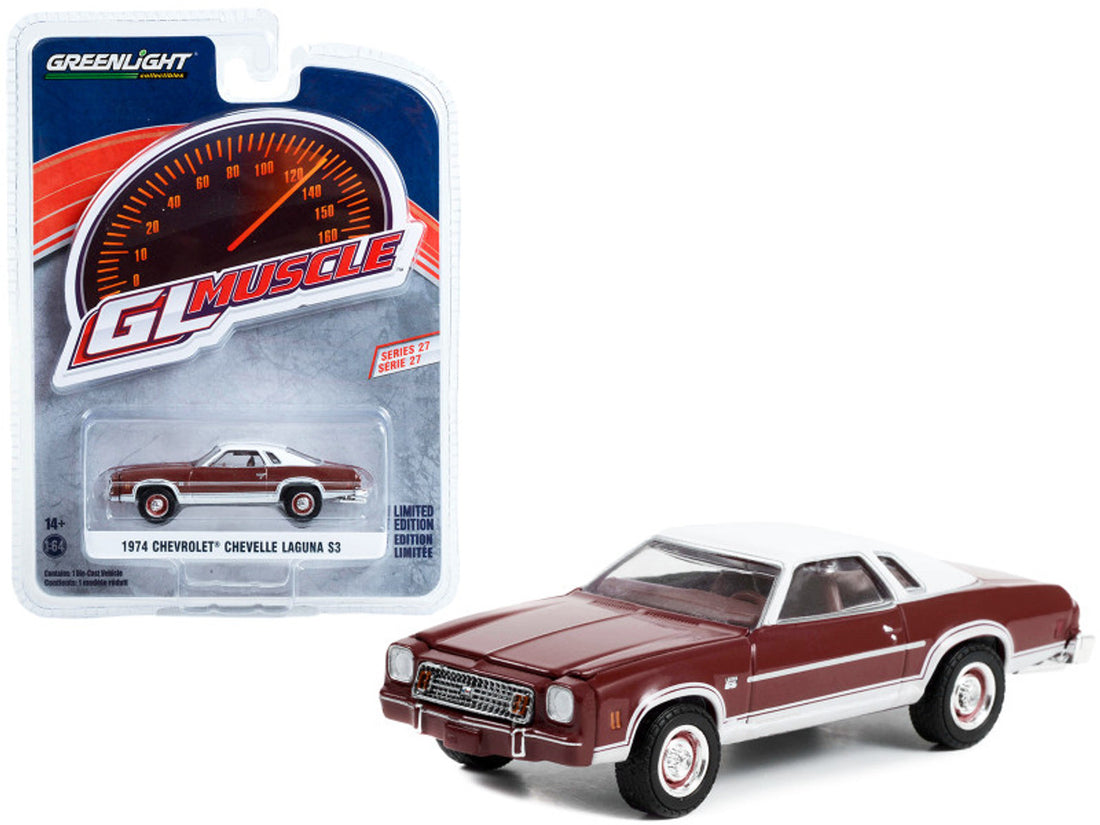 1974 Chevrolet Chevelle Laguna S3 Medium Red Metallic with White Top