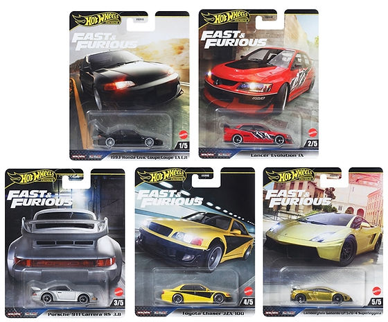 2025 Hot Wheels Premium CarFast and Furious M CASE BOÎTE SCELLÉ-Sealed Case (set of 10) HNW46-956M-SEALED