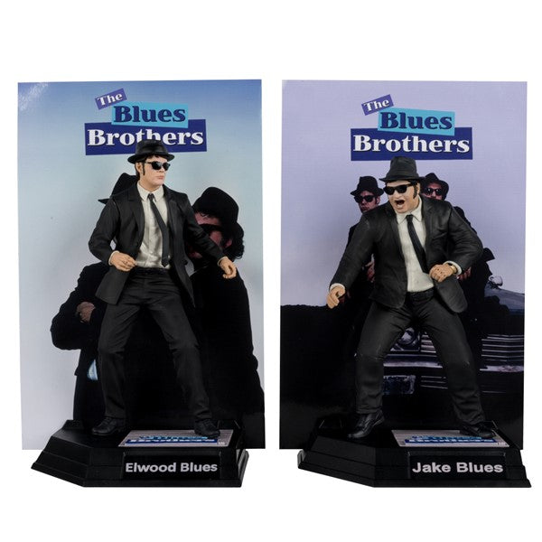 Jake &amp; Elwood (Movie Maniacs: The Blues Brothers) 6" Posed Figures 2-Pack Gold Label