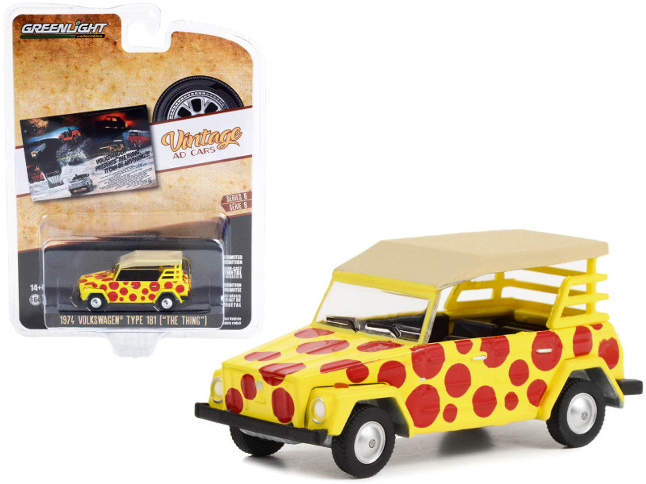 1974 Volkswagen Thing Type 181 (Yellow with Red Polka Dots)