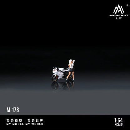MoreArt 1:64 Yamaha RG blanche avec figurine fille – MO222178