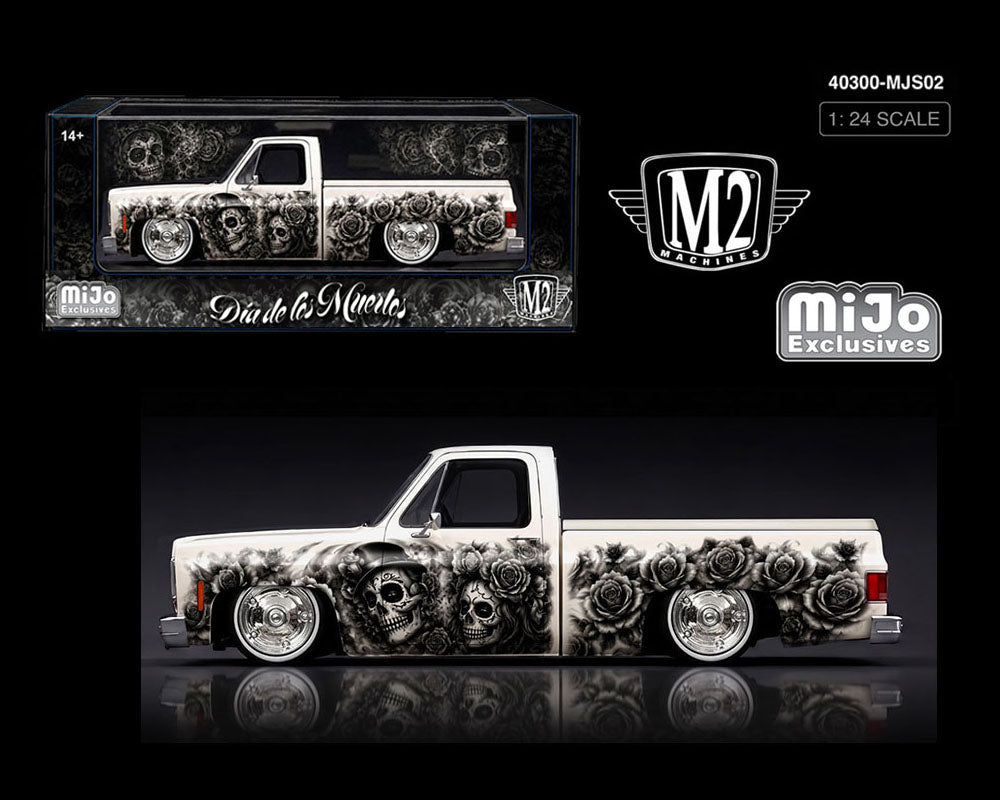 (PRE-ORDER 2026) M2 Machines 1:24 Chevrolet C10 Squarebody Custom 1978 Dia De Los Muertos 40300-MJS02
