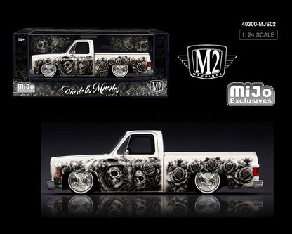 (PRE-ORDER 2026) M2 Machines 1:24 Chevrolet C10 Squarebody Custom 1978 Dia De Los Muertos 40300-MJS02