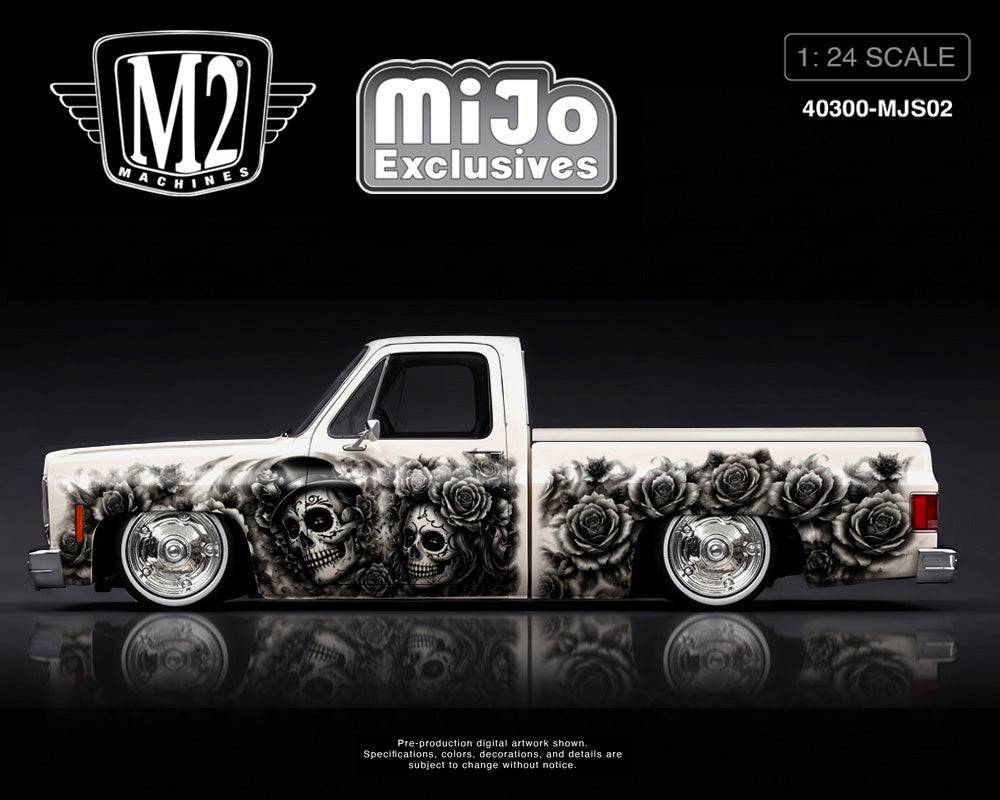 (PRE-ORDER 2026) M2 Machines 1:24 Chevrolet C10 Squarebody Custom 1978 Dia De Los Muertos 40300-MJS02