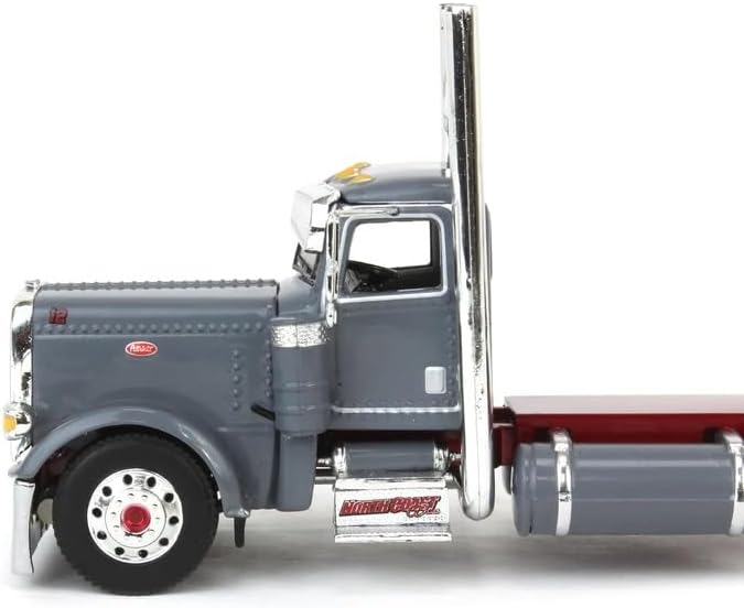Day Cab and Polar Deep Drop Tank Trailer North Coast Wine Gray, DCP by First Gear-1/64
