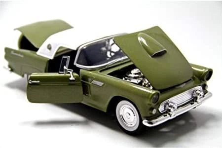  MotorMax 1:24 1956 Ford Thunderbird Hardtop – White – Timeless Legends 73312AC-GRN