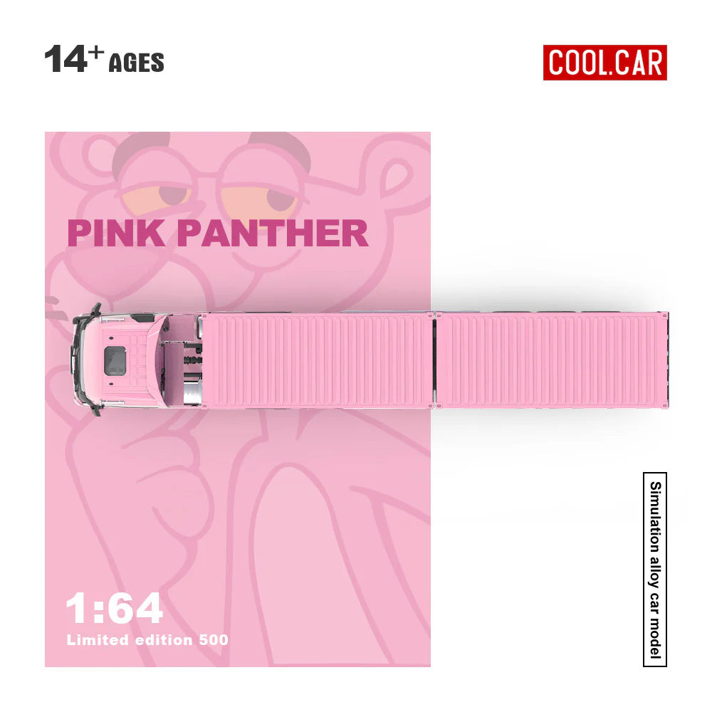CoolCar 1/64 - Mercedes-Benz Actros Container Truck- PINK PANTHER CC646734