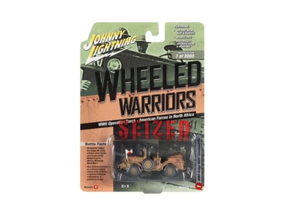 Johnny Lightning Wheeled Warriors WWII Dodge WC57 Command Car Tan - JLML006-1B-1
