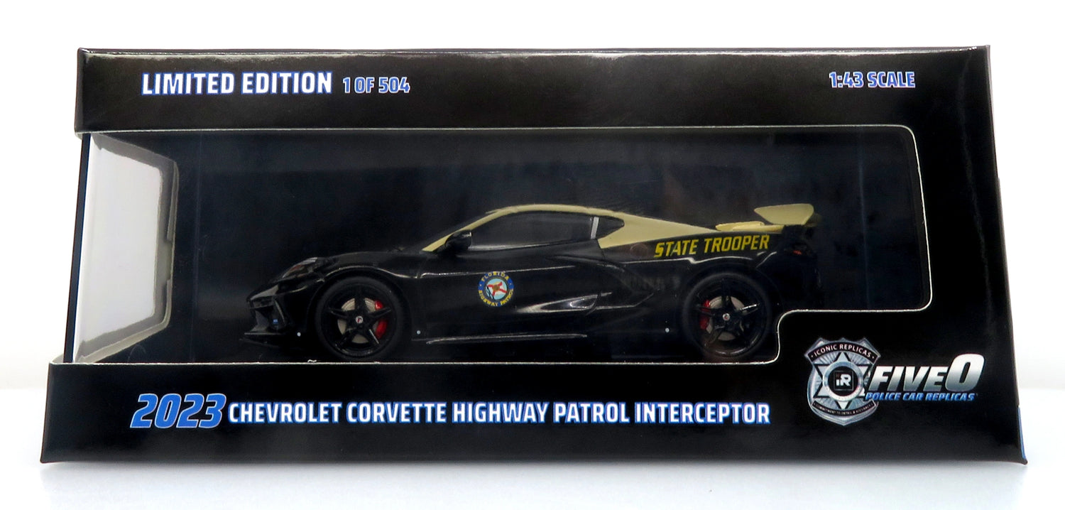2023 Chevrolet Corvette C8 Stingray Police Interceptor 1:43 Florida Highway Patrol FHP Iconic Replicas 43-0660