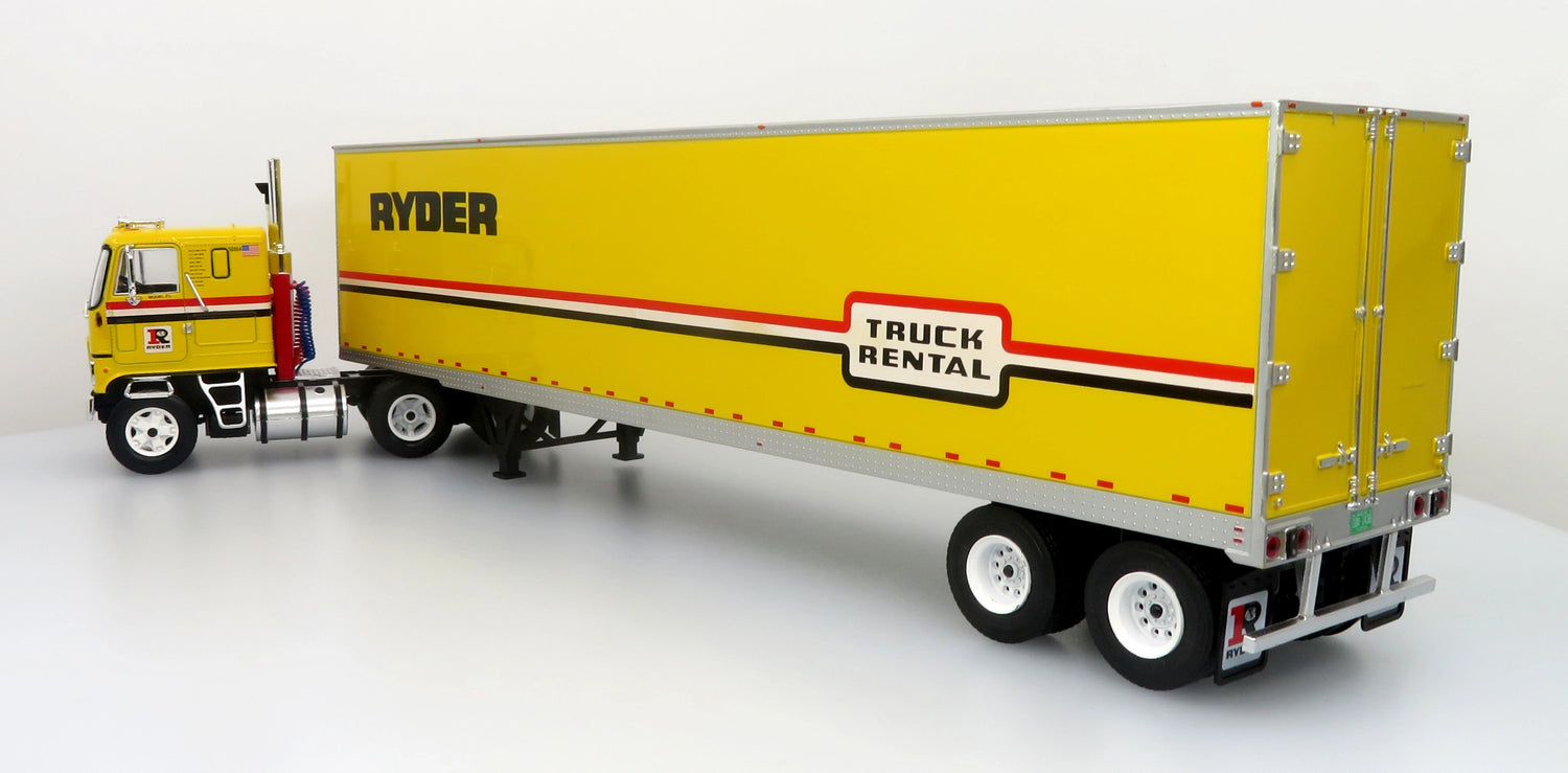 1970 GMC Astro 95 Tractor &amp; Trailer 1:43 Ryder Truck Rental Iconic Replicas 43-0662